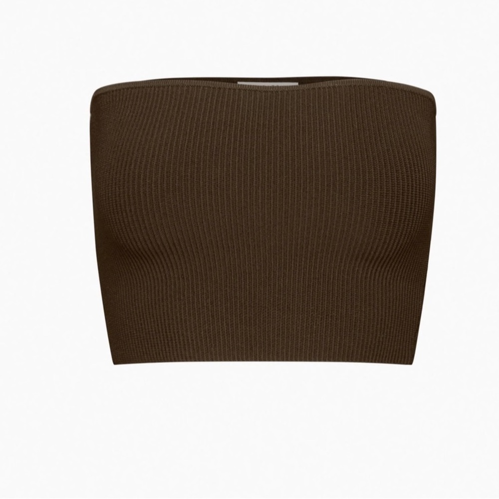 Babaton sculpt knit cropped tube top